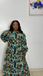 Adeola Long Sleeves Maxi Shirt Dress - Image 3